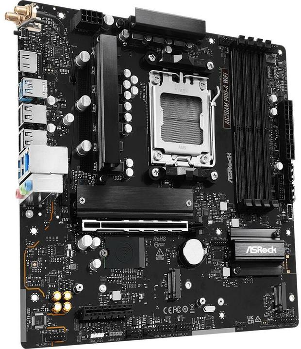 Productafbeelding AsRock A620AM Pro-A WiFi AM5 mATX HDMI DDR5 (AM5, AMD A620, mATX)