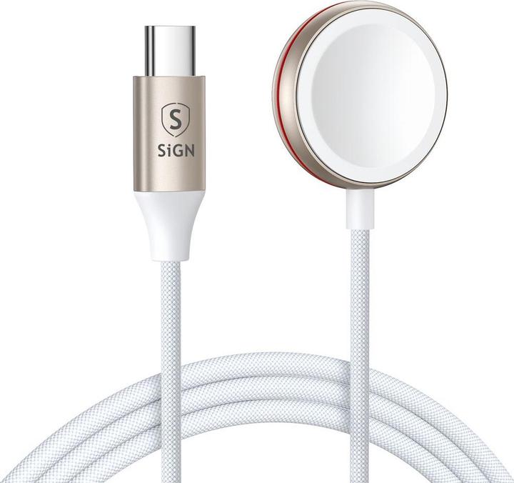 Image du produit SIGN Chargeur magnétique USB-C pour Apple Watch, 3.5W 1.2m