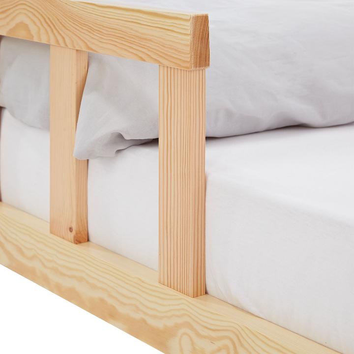 Produktbild Homestyle4u Kinderbett mit Matratze Lattenrost & Rausfallschutz (120 x 200 cm)