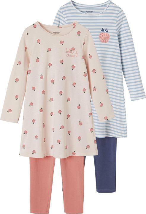 Produktbild Vertbaudet 2er-Pack Mädchen Nachthemden & Leggings BASICS OEKO-TEX® (98)