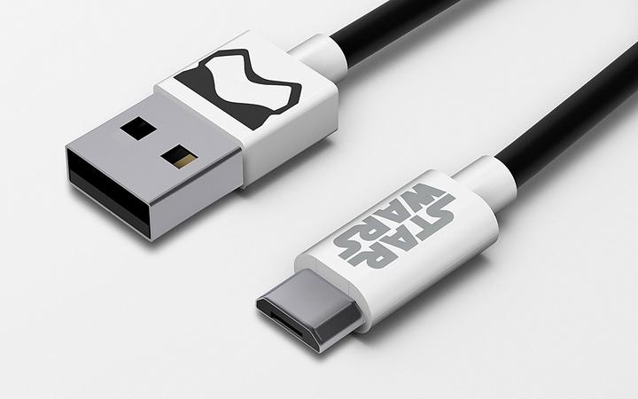 Produktbild Tribe Line - Microusb Cables - 1,2 M (4ft.) - Strormtrooper (1.20 m, USB 2.0)