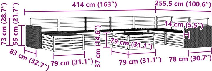 Produktbild vidaXL Outdoor-Sofa