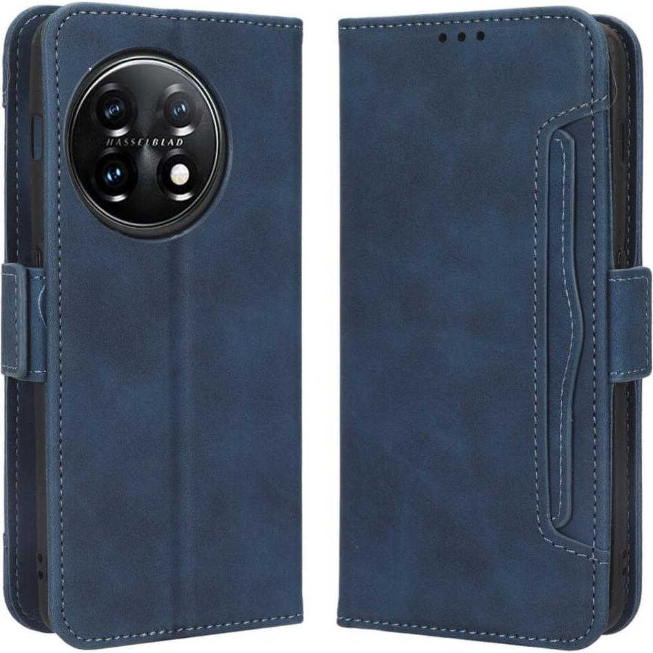 Cover-Discount One Plus 11 - Etui mit vielen Kartenfächer blau (OnePlus 11), Smartphone Hülle, Blau