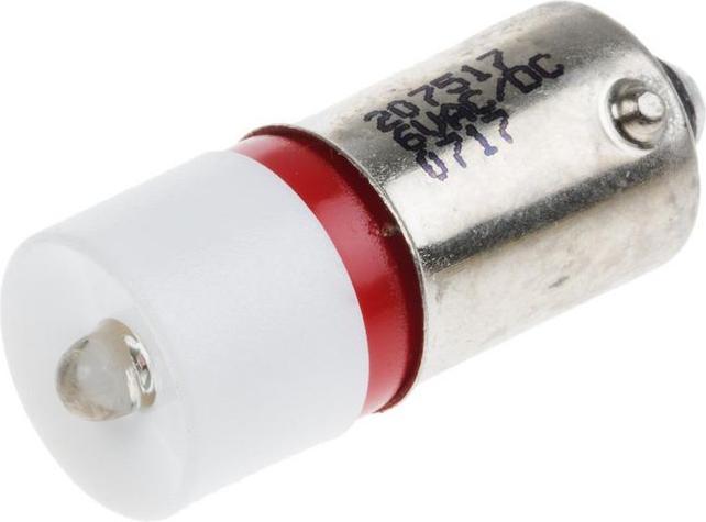 Produktbild RS PRO LED 5mm BA9s 6VAC/DC rot (BA9s, 1x)