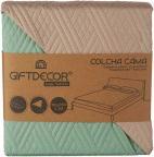 Actual product image Giftdecor Bedspread reversible bed 240x260 natural sea green (240 x 260 cm)