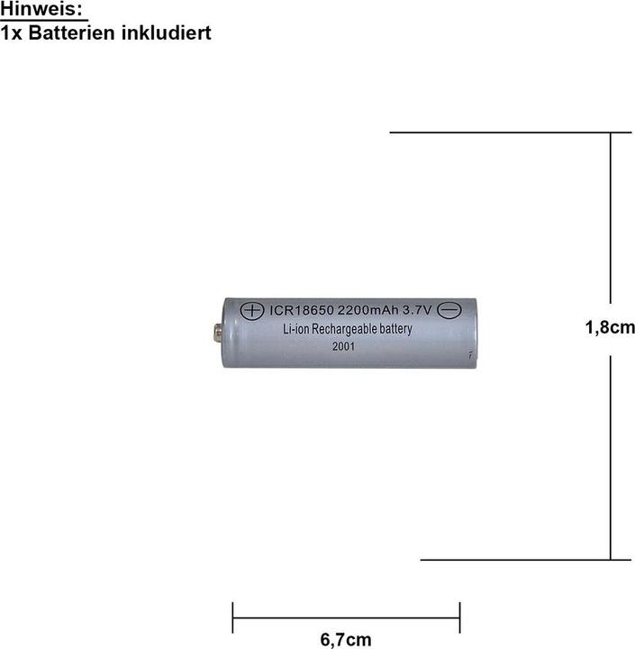 Produktbild Star Trading Batterie (1 Stk., 18650, 2200 mAh)