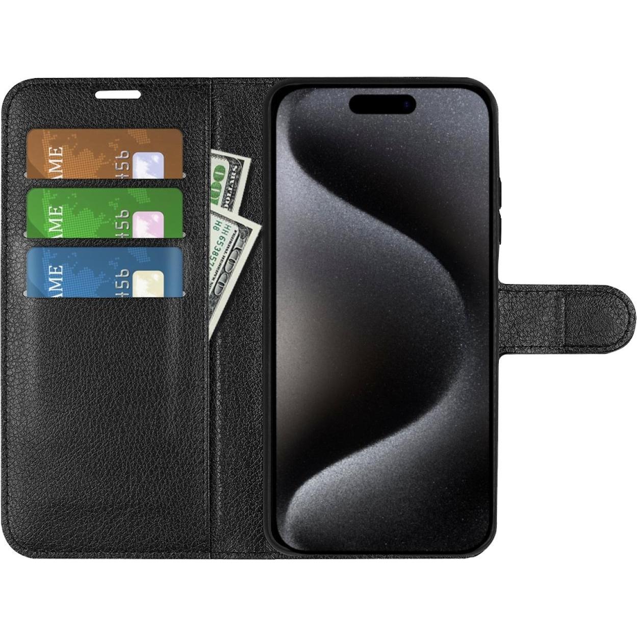 Thumbnail - Screenguard Apple iPhone 15 Pro Leather Guard Lederhülle (Apple iPhone 15 Pro), Smartphone Hülle, Schwarz