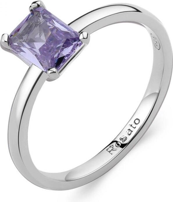Produktbild Rosato Minimalist silver ring with purple zircon Allegra RZAL061 - Circuit: 52 mm (52)