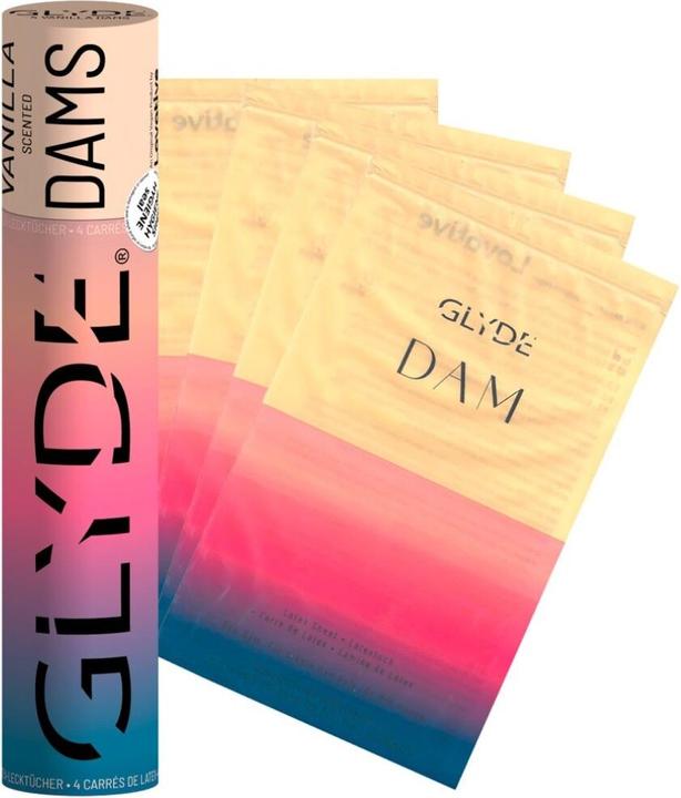 Actual product image Glyde - Dams Laminas Latex Oral Sex Vanilla (4 pcs.)