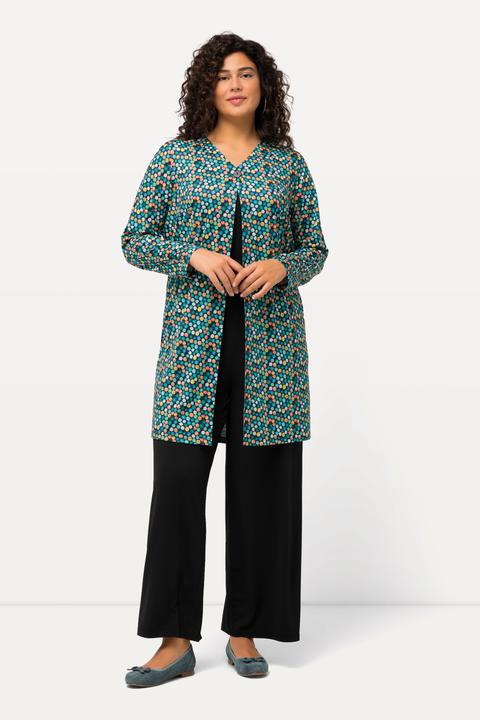 Produktbild Ulla Popken Jerseyjacke, Punkte, A-Linie, V-Ausschnitt (56)