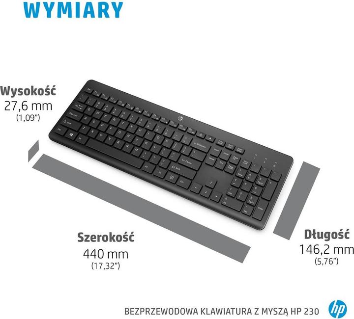 Produktbild HP 230 Wireless Mouse and Keyboard Combo (Eng. Int., Kabellos)