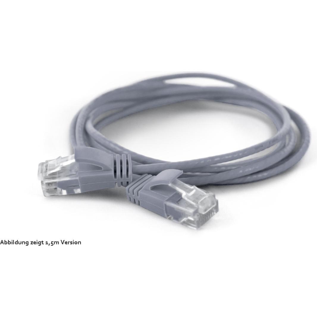 Wantec wW Patchkabel CAT6A (rund 2,8mm) UTP grau 3,0m (U/UTP, CAT6a, 3 m), Netzwerkkabel