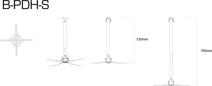 Actual product image VCM Universal projector ceiling mount B-PDH (Ceiling)