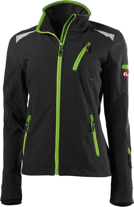 Produktbild Fortis Softshelljacke 24 Damen schwarzlime, Gr. 2XL (XXL)