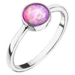 Evolution Group, Ring, Silberring mit rosa Opal 15001.3 Rosa Kreislauf 52 mm, (52)