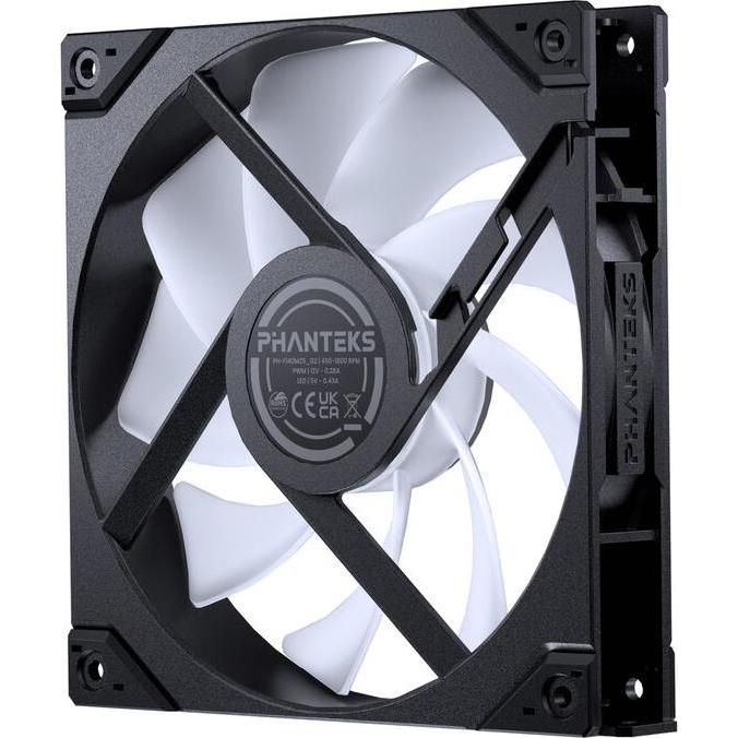 Phanteks M25 Gen2 PWM D-RGB Lüfter, 3er-Pack - 140mm, schwarz (140 mm, 3 x), PC Lüfter, Schwarz