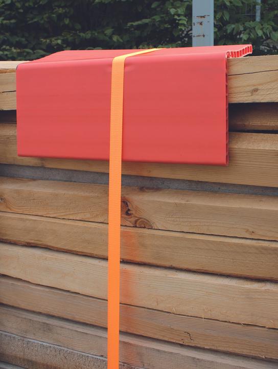 Produktbild Kerbl 37391 Kantenschutzwinkel, 0.80 m Länge, Doppelsteegplatte, 19 mm, Orange