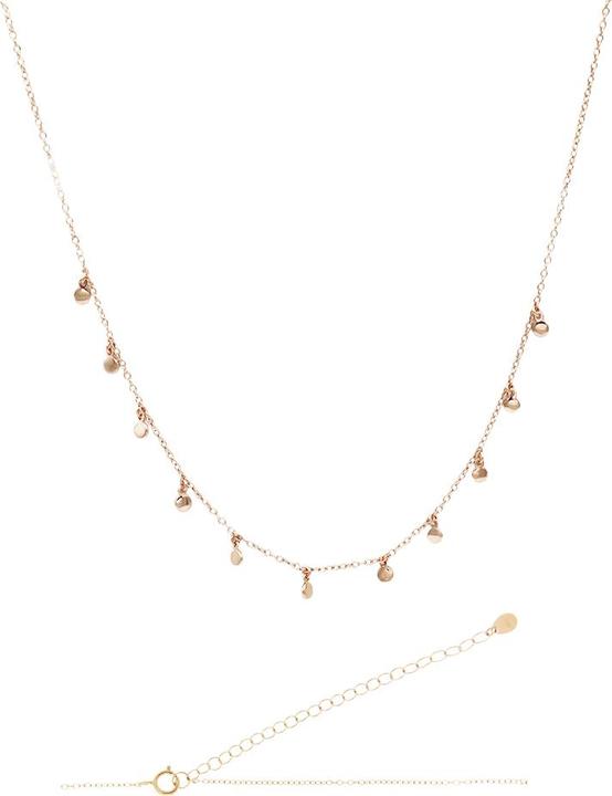 Immagine prodotto Leyda Collana Plaquettes (Argento 925, placcato oro 750 / 18, 31 - 38 cm)