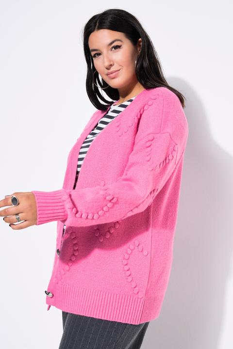 Produktbild Studio Untold Strickjacke, oversized, Heart-Muster, V-Ausschnitt (54, 56)