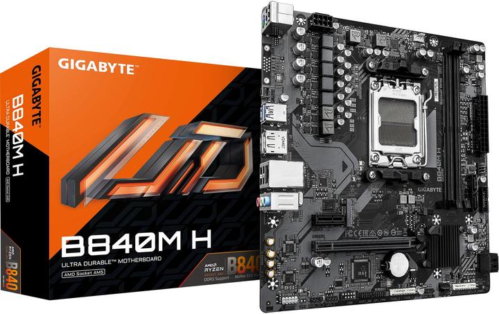 Gigabyte B840M H (B840,AM5,mATX,DDR5) (AM5, AMD B840, Micro ATX (mATX))