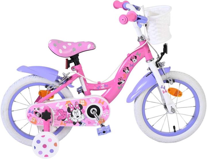 Produktbild Disney Minnie Cutest Ever 14 Zoll Kinderfahrrad Pink - Sicherheit und Komfort mit abnehmbaren Seiten (14")