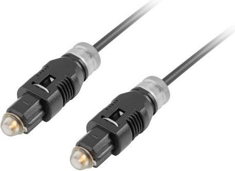 Actual product image Lanberg CA-TOSL-10CC-0010-BK Fiber optic cable TOSLINK (1 m, TOSLINK)