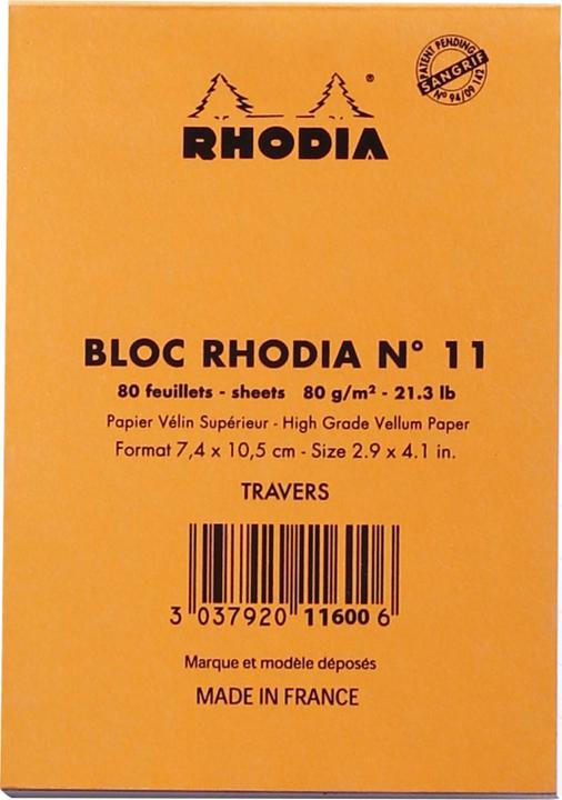 Image du produit Rhodia Bases (A7, À rayures, Couverture souple)