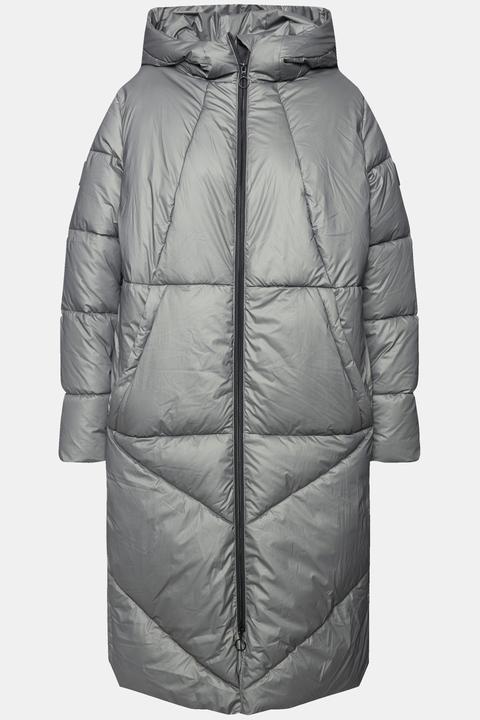 Actual product image Ulla Popken Long Geometric Quilted Coat