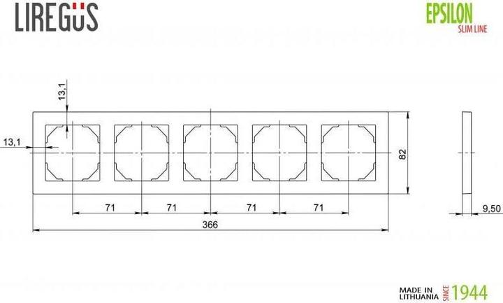 Produktbild Liregus FRAME EPSILON SLIM 14-145-05 WHITE