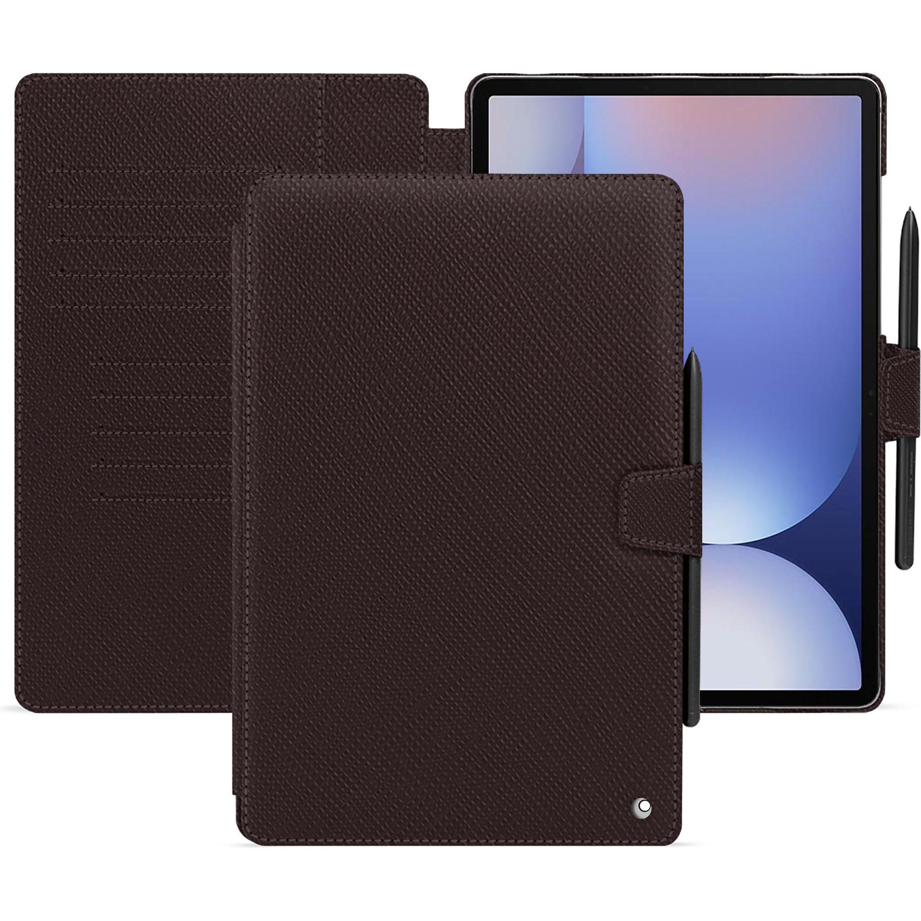 Noreve Lederschutzhülle für Samsung Galaxy Tab S10+ (Galaxy Tab S10+), Tablet Hülle, Braun