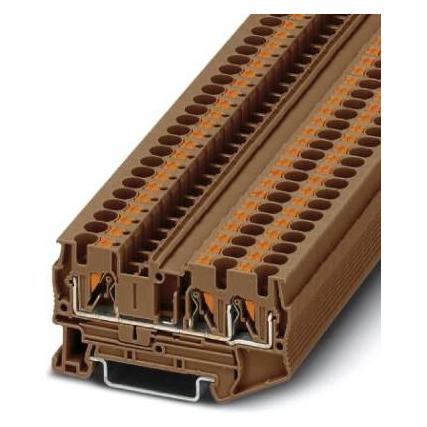 Phoenix Contact PT 4-TWIN BN 3211254 Durchgangsklemme 0.20 mm² 4 mm² Braun 50 St., Elektronikkabel + Stecker, Braun