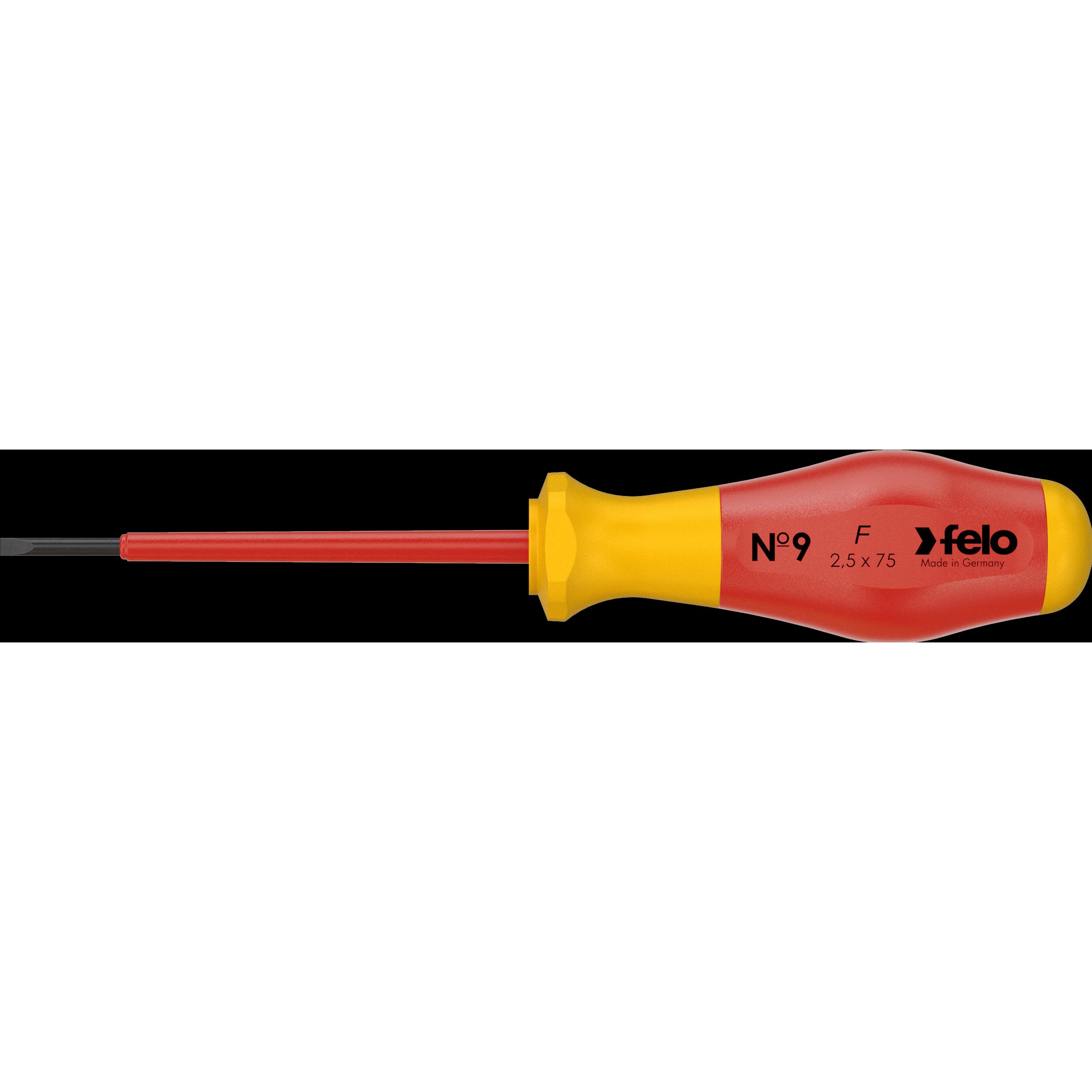 Felo, Schraubenzieher, Schlitzschraubendreher 2,5 x 0,4 - VDE