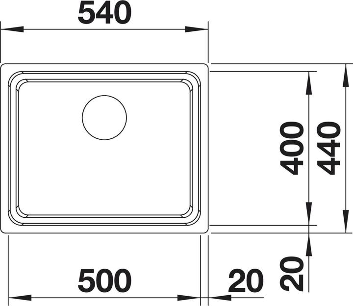 Produktbild Blanco Etagon 500-IF (Einbauspüle, 54 cm, 44 cm)