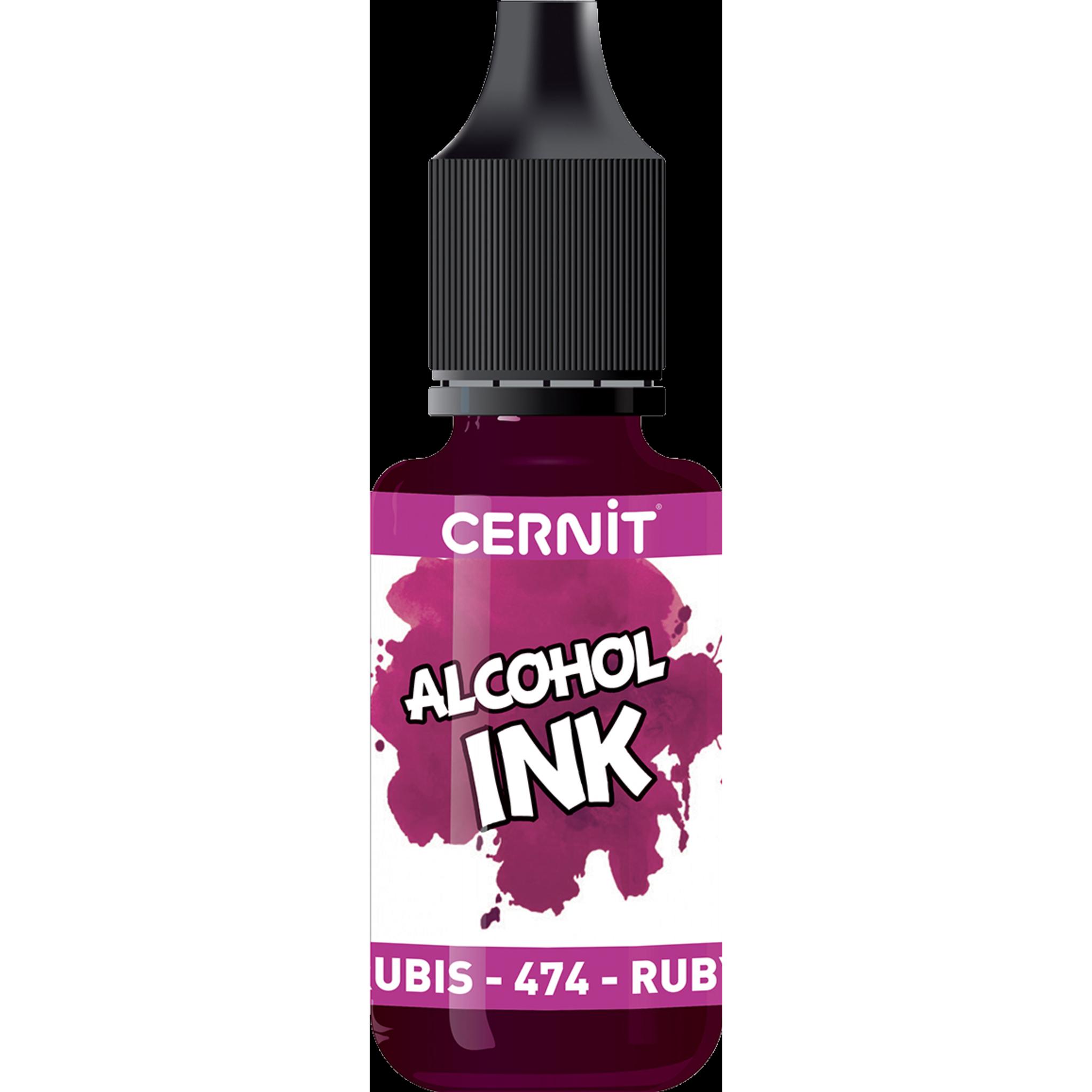 Cernit, Künstlerfarbe + Bastelfarbe, Alkoholtinte (Rubinrot)