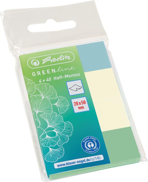 Herlitz Notepad 4 x 40 sheets, Multicolor (50 x 20 mm)