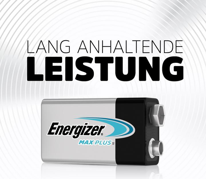 Produktbild Energizer Max Plus Alkaline (1 Stk., 9V Block, 600 mAh)