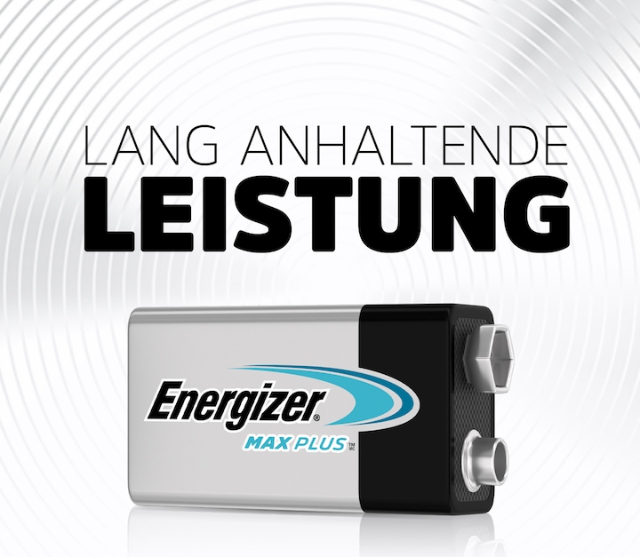 Actual product image Energizer Max Plus Alkaline (1 pcs., 9V Block, 600 mAh)