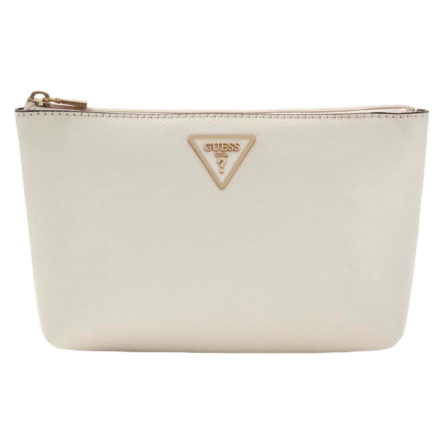 Guess, Necessaire, Laurel Ii Wristlet Pouch, Beige