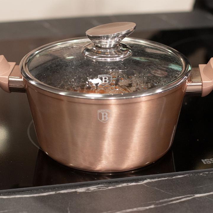 Immagine prodotto BerlingerHaus 15-piece Cookware Set Rose Gold Edition (Set di pentole e padelle da cucina, Alluminio)