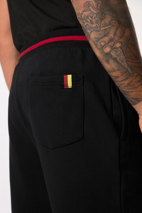 Immagine prodotto Jay-Pi Bermuda in felpa per i fan del calcio con bandiera tedesca sulla tasca posteriore e cintura elastica (7XL)