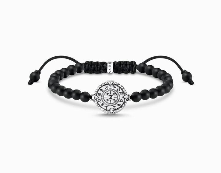 Immagine prodotto Thomas Sabo Bracciale Elementi di Natura Argento (22 cm, Argento 925, Nylon)