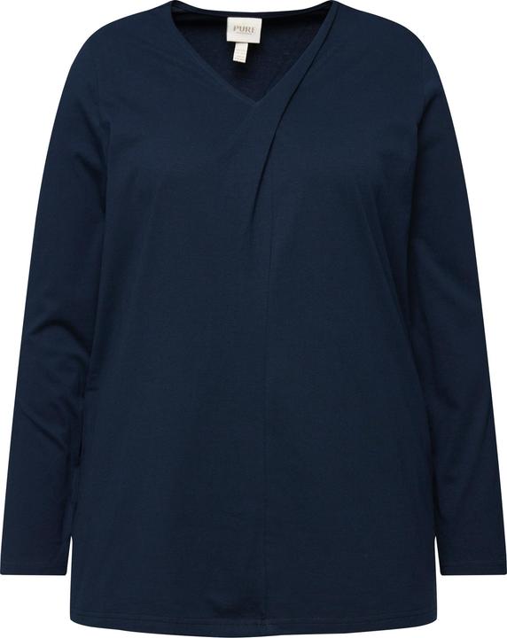 Produktbild Ulla Popken Shirt, drapierter V-Ausschnitt, Langarm (56)