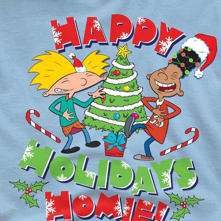 Produktbild Hey Arnold! Happy Holidays Homie! TShirt weihnachtliches Design (S)