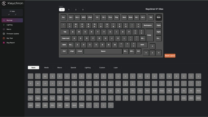 Actual product image Keychron V1 Max (CH, Wireless, Cable)