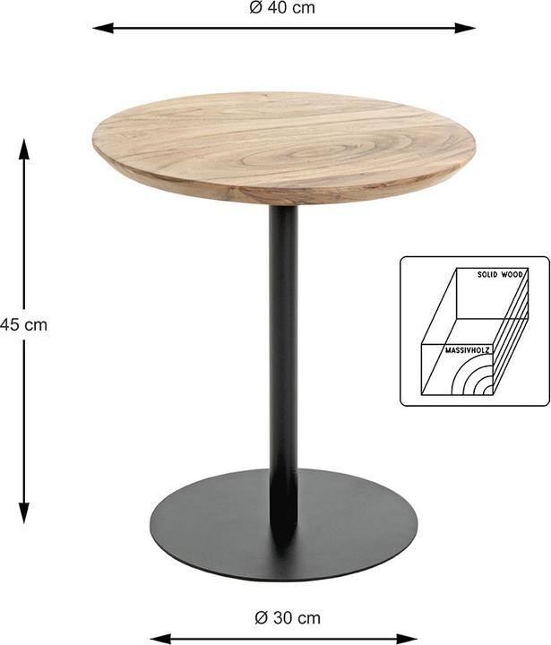 Productafbeelding HAKU Möbel Beistelltisch (40 x 40 x 45 cm)