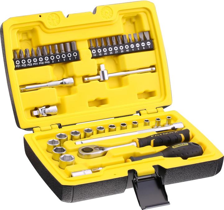 Productafbeelding Stanley Dopsleutelset, 42-delig, 1/4 inch, type Ratel- en dopsleutelset van SAM, 1/4Z