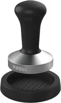 Produktbild Xavax Tamping-Set, Tamper 58 mm, Edelstahl, mit Tampermatte, rutschfest, Schwarz