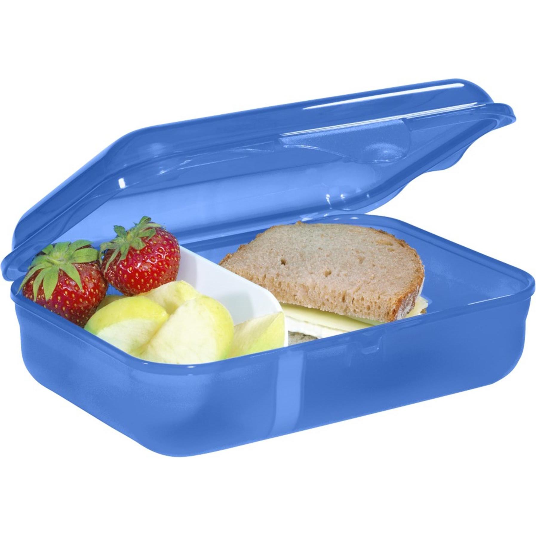 Thumbnail - Rotho Step by Step Brotzeitbox mit Klickverschluss, spülmaschinengeeignet, Lunchbox, Blau