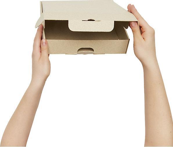 Actual product image kaiserkraft Grass paper folding box terra (50 x)