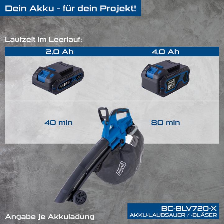 Actual product image Scheppach BC-BLV720-X (Rechargeable battery operated, Vacuum cleaners & blowers, Leaf blower, Leaf vacuums)